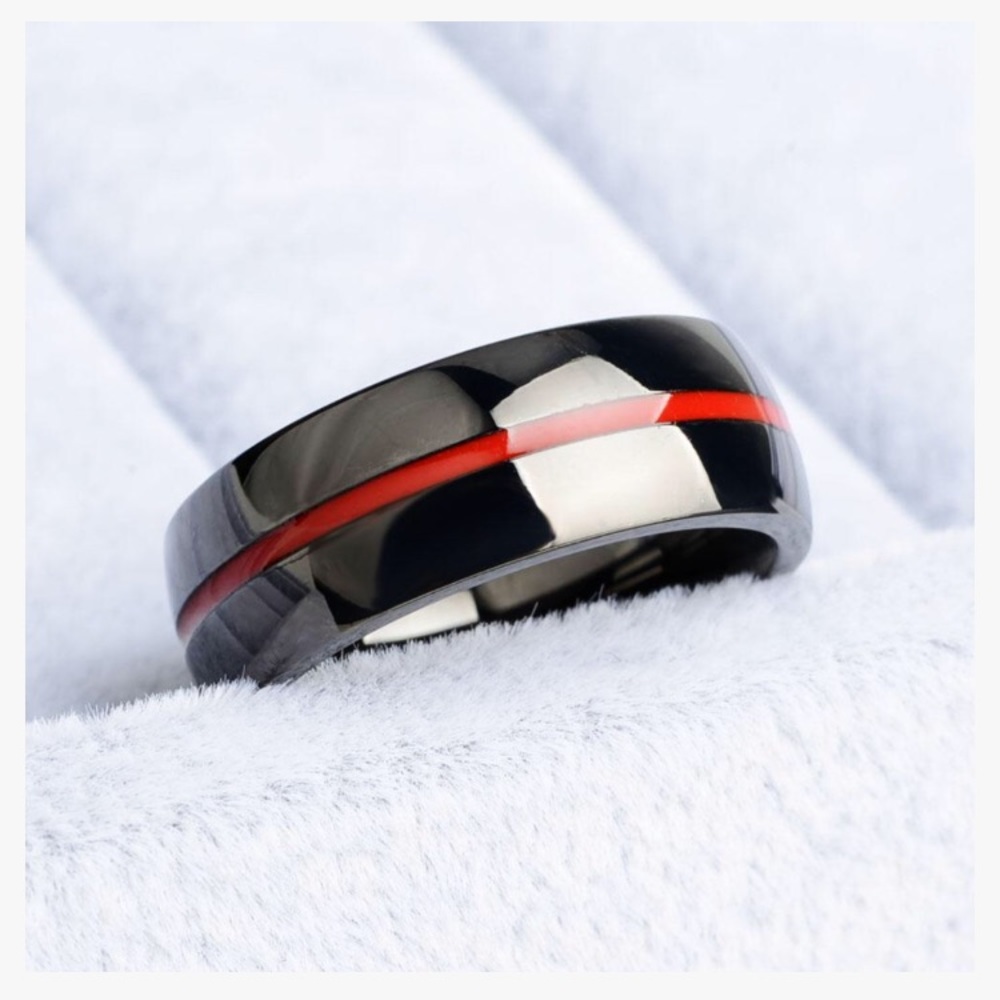 Stainless steel wedding band